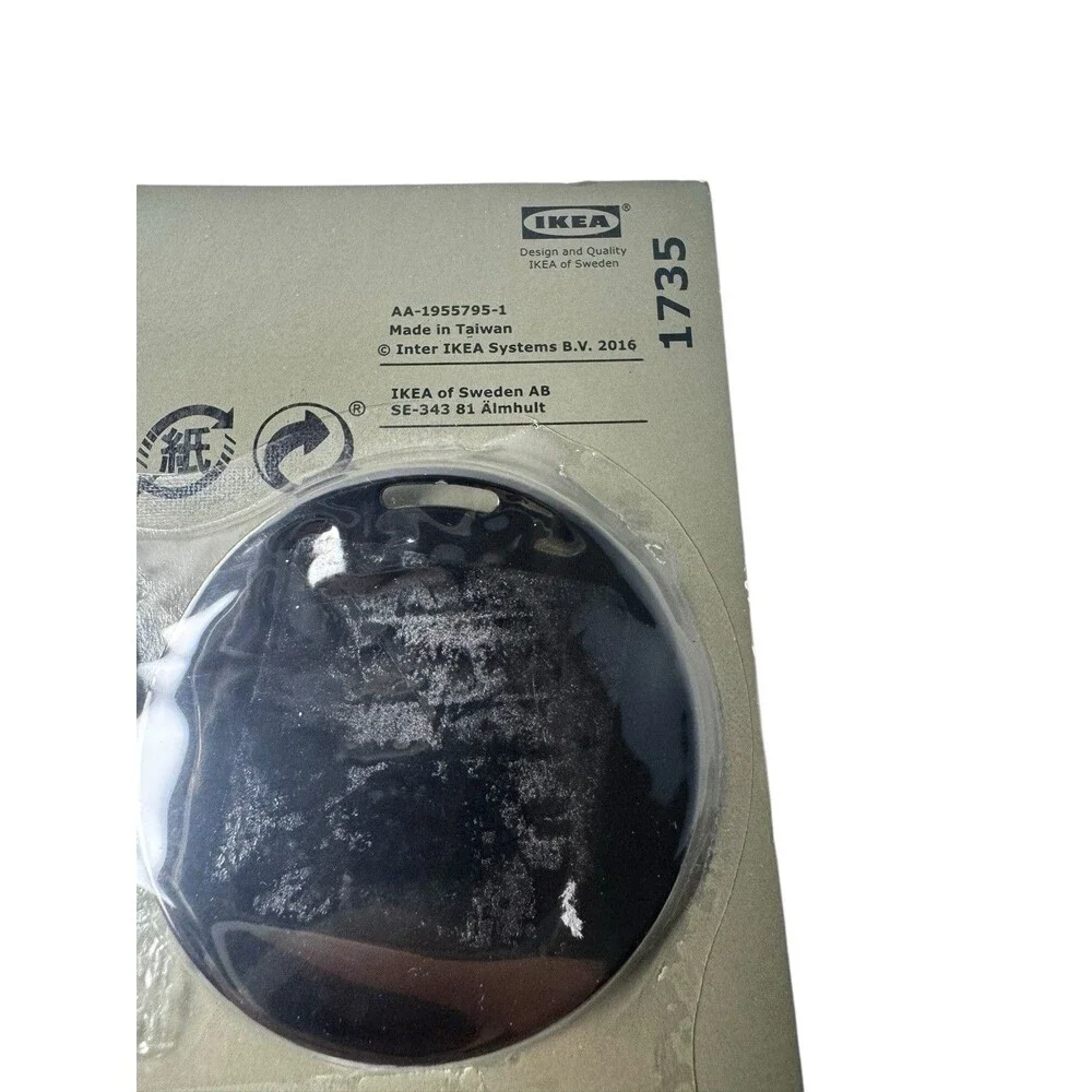 4X IKEA Spontan Magnet Round for Refrigerator Kitchen Office Board Black- 1735